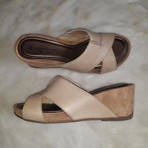 Tan Leather Wedge